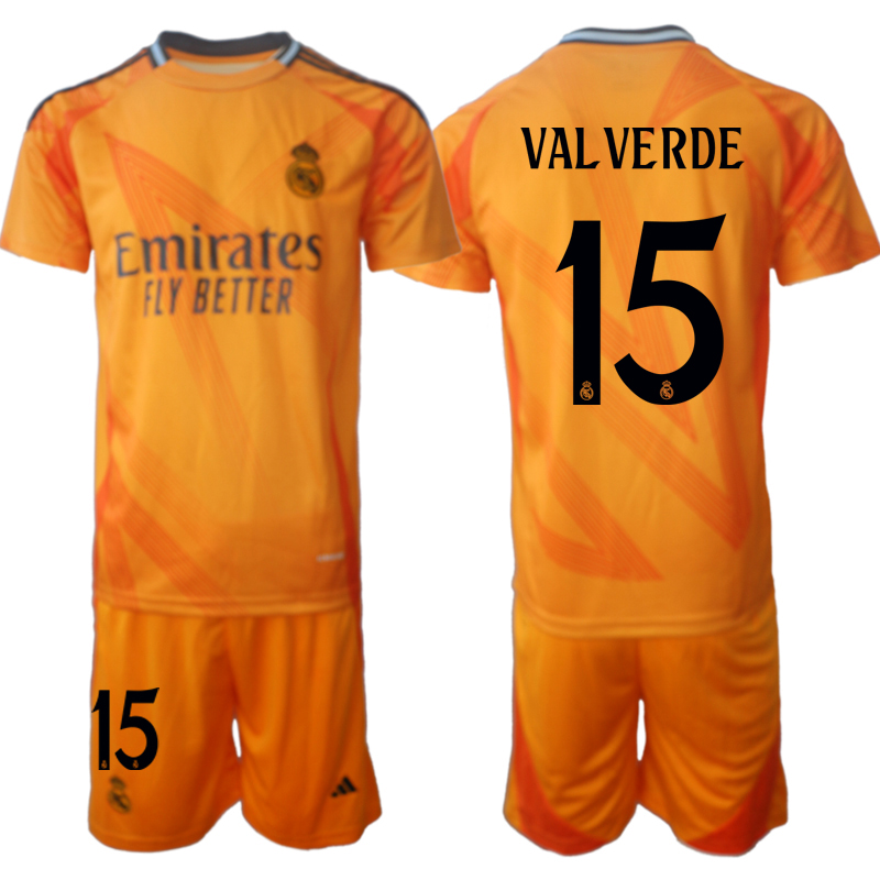 Men 2024-2025 Club Real Madrid away orange #15 Soccer Jersey